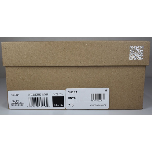 DOLCE VITA NIB CHERA ONYX EMBOSSED LEATHER PLATFORM SLINGBACK SANDAL. SIZE 7.5M - Picture 13 of 13